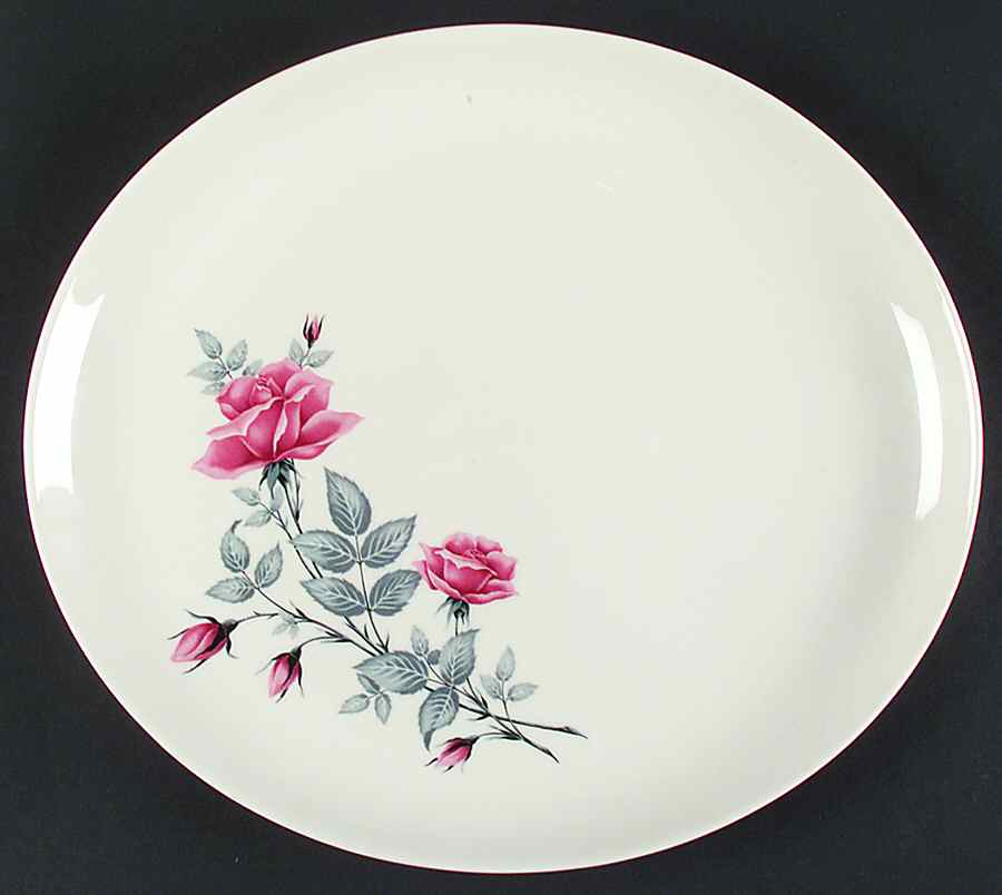 Classic Rose 12" Oval Serving Platter by Sloan China Co-1