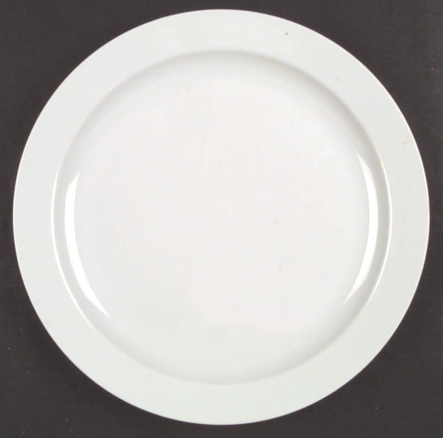 Renate White (Smooth) Dinner Plate by Seltmann-1
