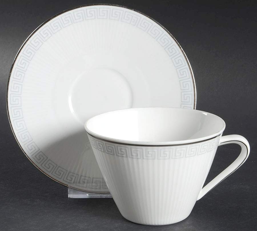 Splendour Key Flat Cup & Saucer Set by Seltmann-1