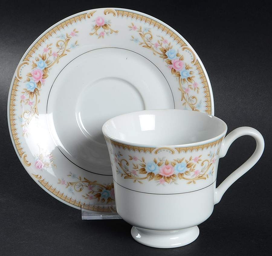 Camelot Footed Cup & Saucer Set by Sandalwood-1