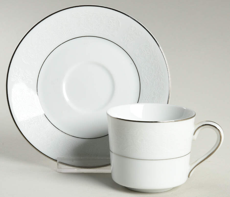 Empress Flat Demitasse Cup & Saucer Set by Sandalwood-1