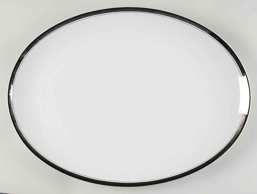 Tudor Black 16" Oval Serving Platter by Sandalwood-1