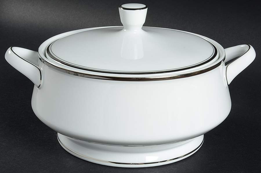 Tudor Black Round Covered Vegetable by Sandalwood-1