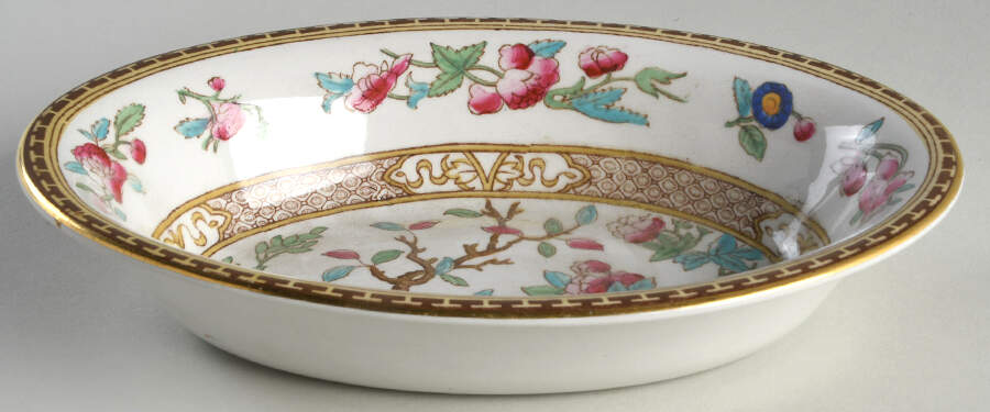 Indian Tree 8" Oval Vegetable Bowl by Soho Pottery-1