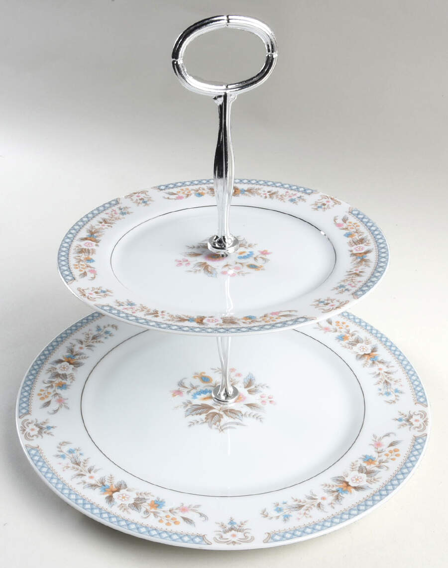 First Lady 6 5/8"-10"  2 Tiered Serving Tray (Dp, Sp) HC by Society (Japan)-1