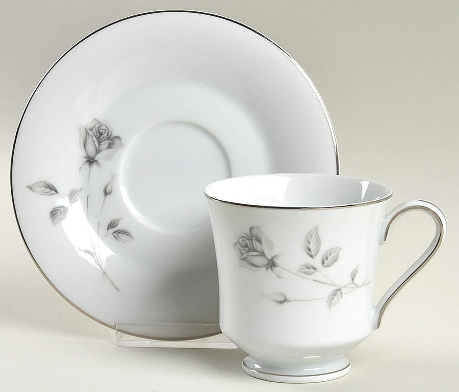 Shadow Rose (Japan) Footed Cup & Saucer Set by Society (Japan)-1
