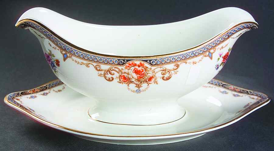 Pheasant Gravy Boat with Attached Underplate by Sommer & Matschak-1