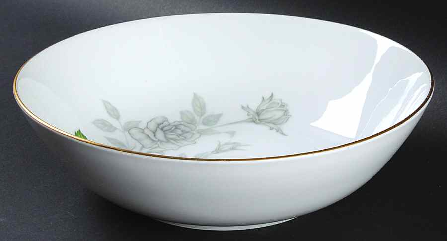 Grey Pearl (Gold Trim) 9" Round Vegetable Bowl by Sone-1