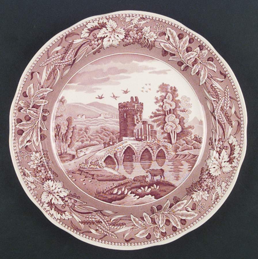 Archive Collection Cranberry Dinner Plate by Spode-1