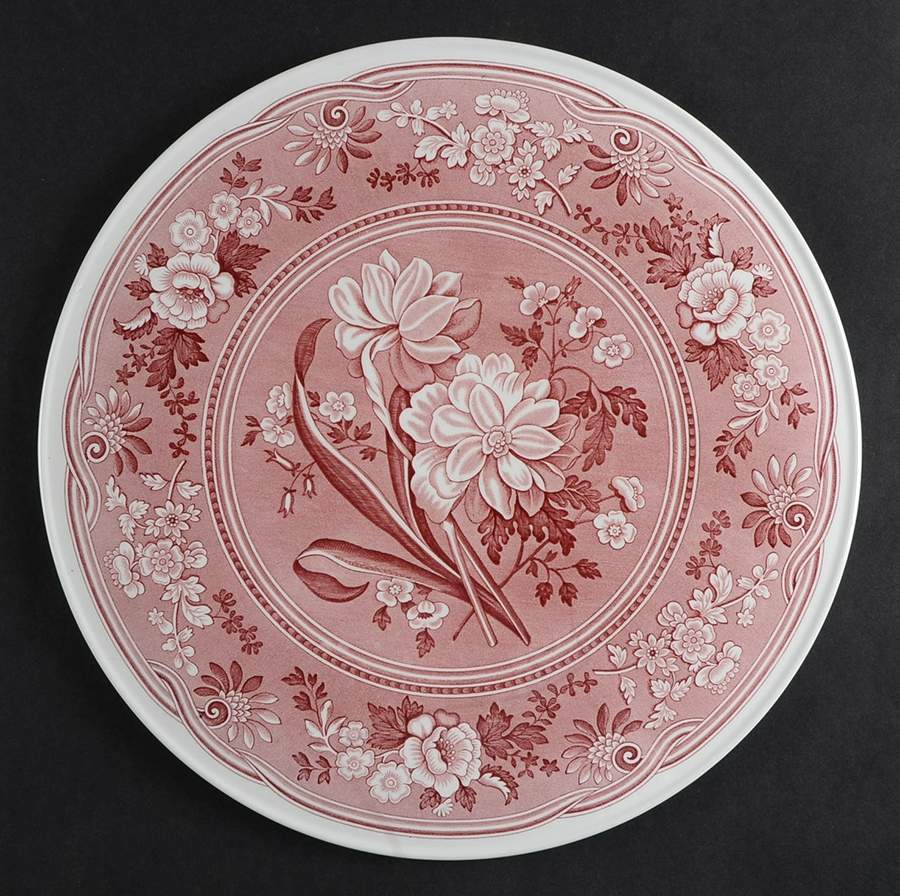 Archive Collection Cranberry Cake Plate by Spode-1