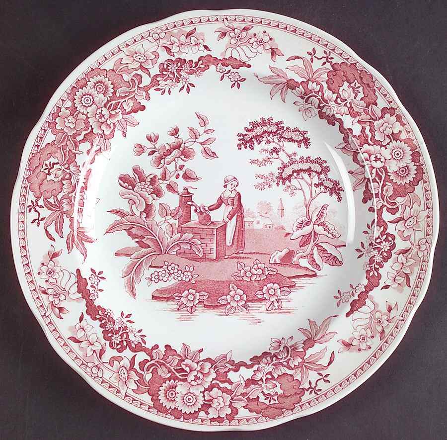 Archive Collection Cranberry Luncheon Plate by Spode-1