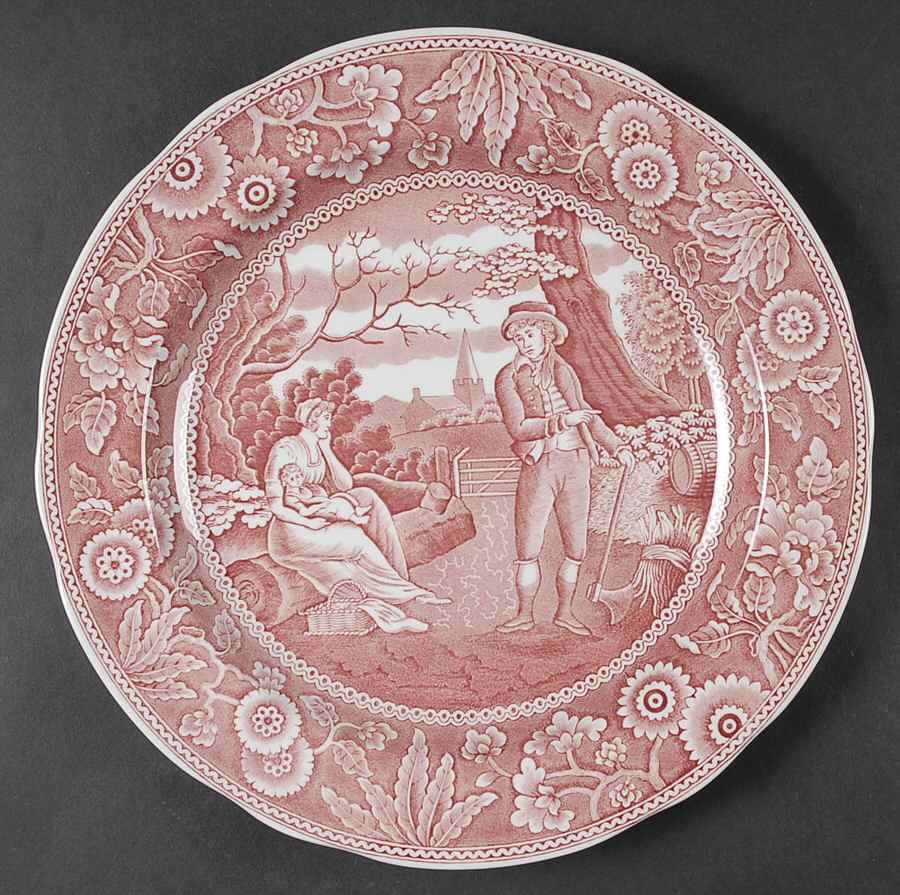 Archive Collection Cranberry Dinner Plate by Spode-1