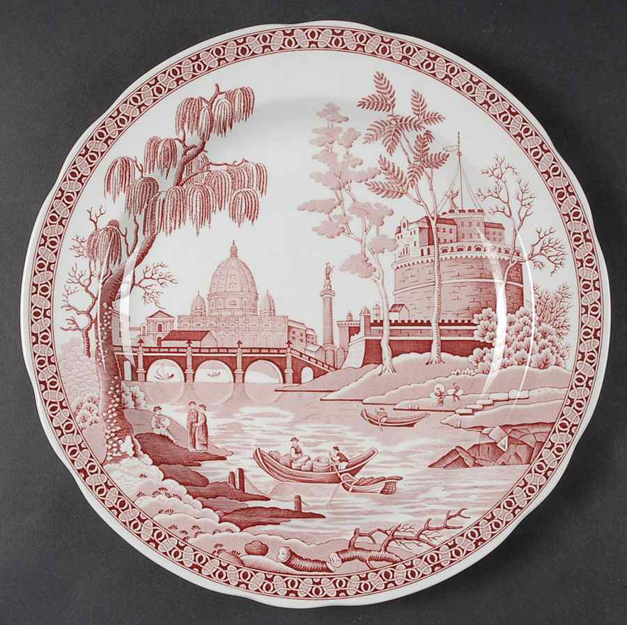 Archive Collection Cranberry Dinner Plate by Spode-1
