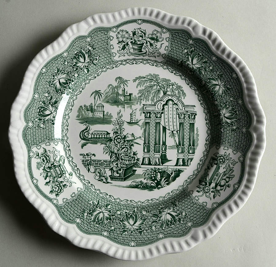 Archive Collection Green Large Dinner Plate by Spode-1