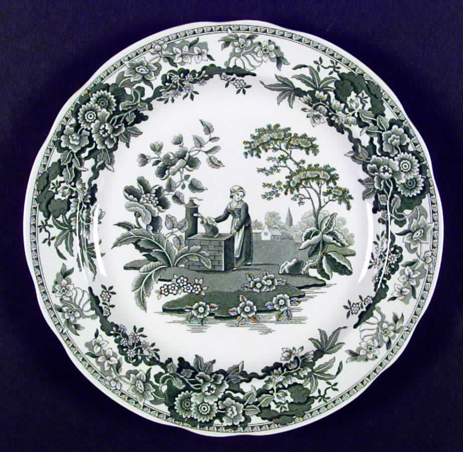 Archive Collection Green Dinner Plate by Spode-1