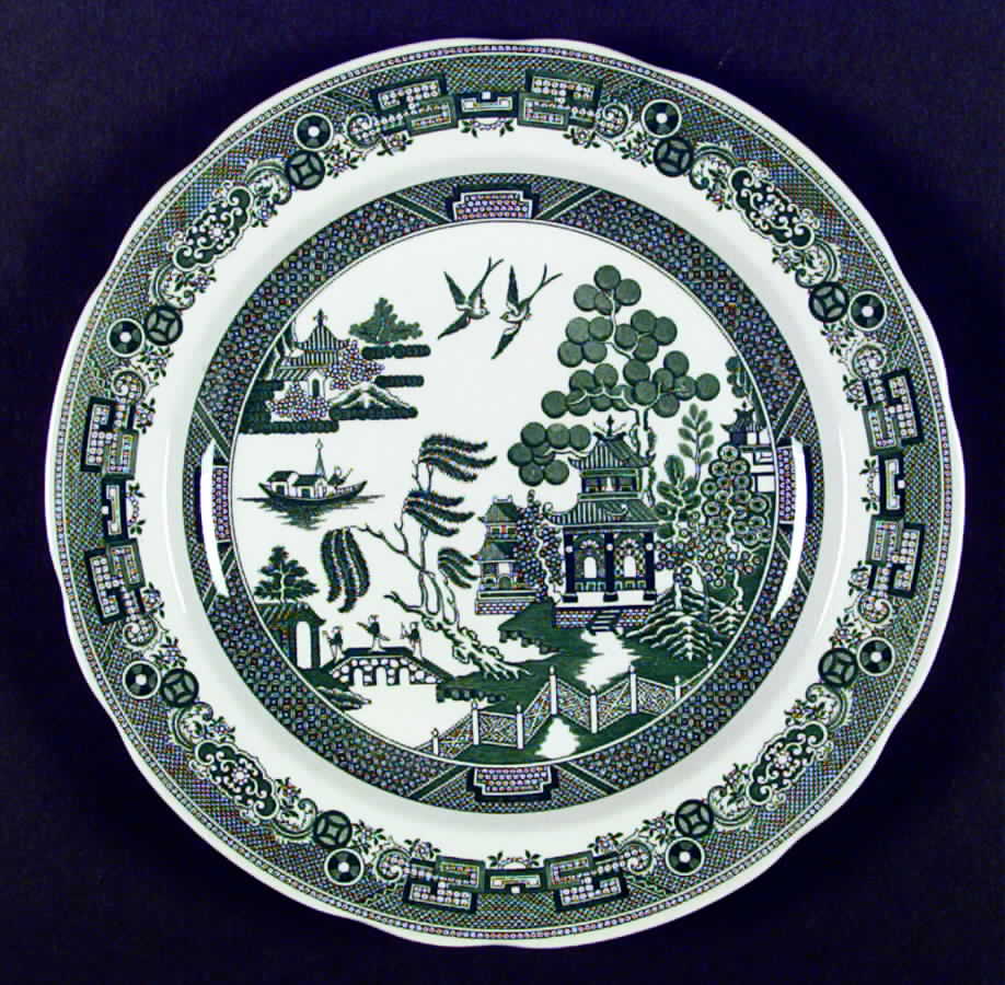 Archive Collection Green Dinner Plate by Spode-1