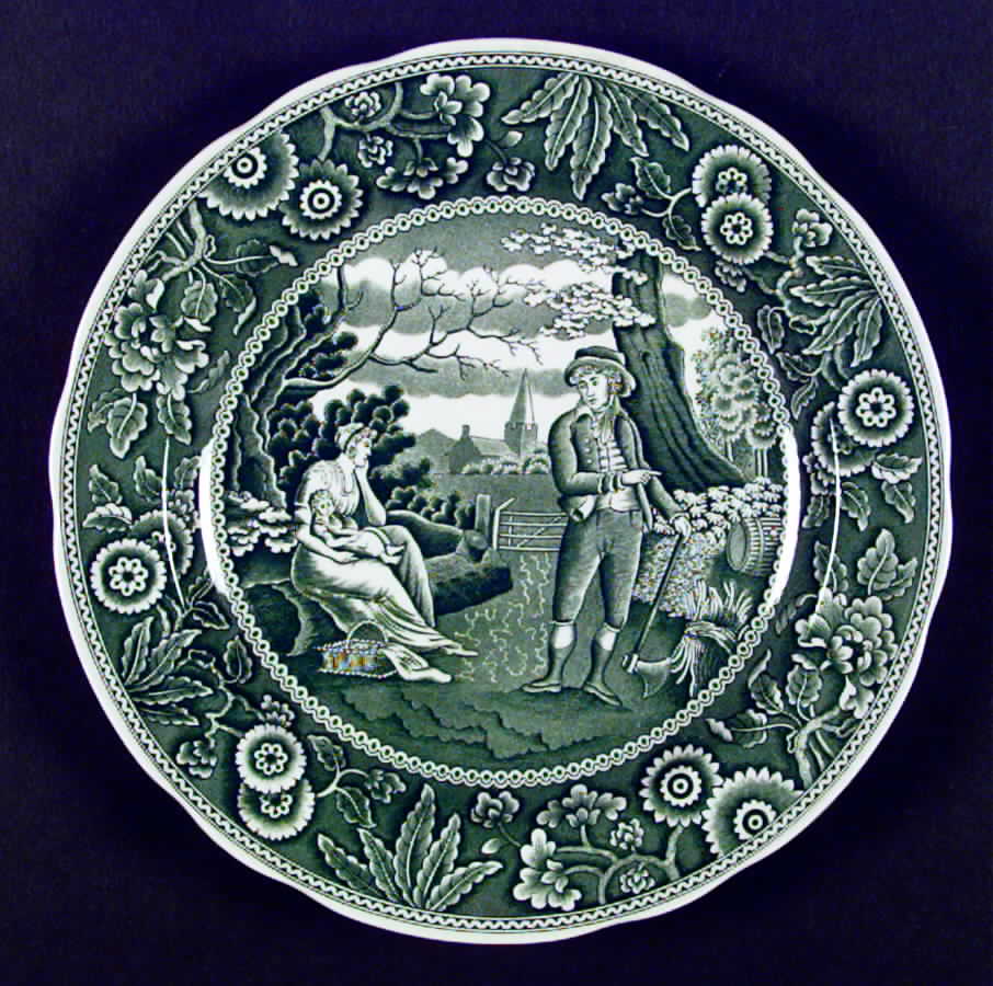Archive Collection Green Dinner Plate by Spode-1
