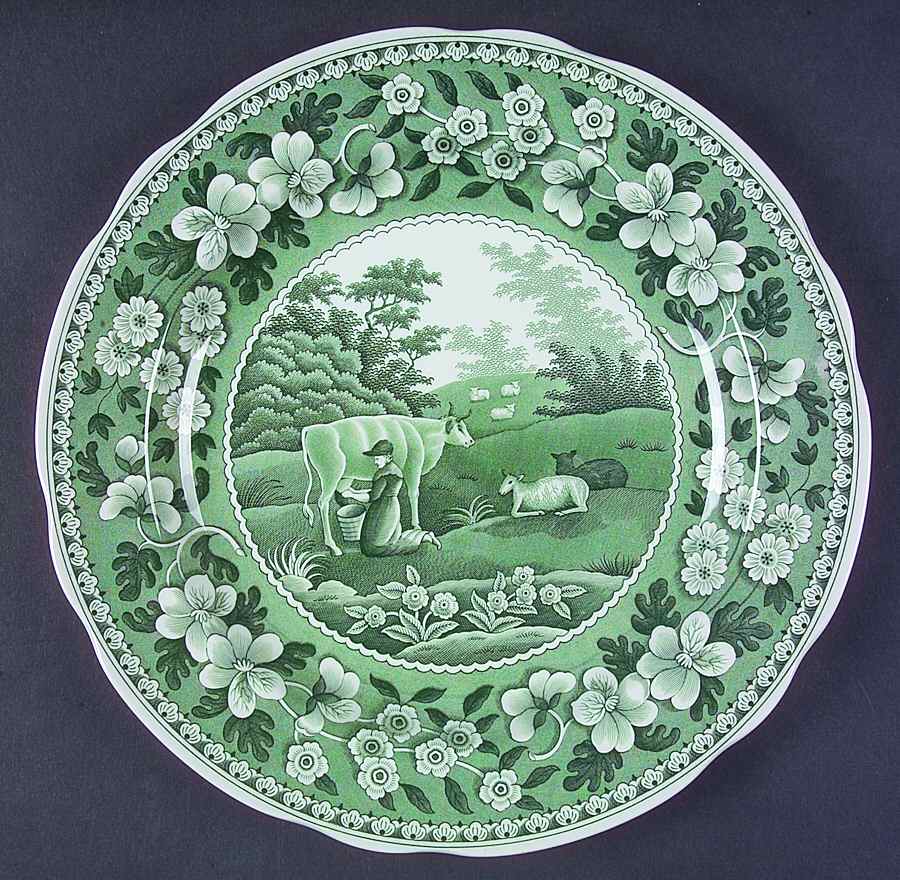 Archive Collection Green Dinner Plate by Spode-1