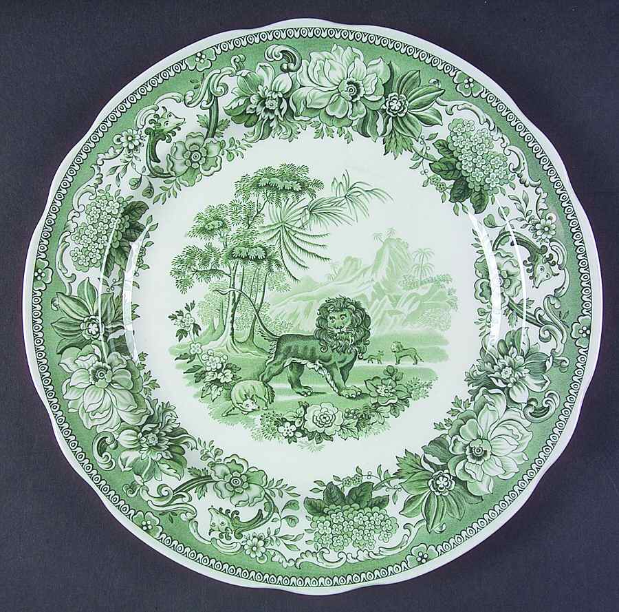 Archive Collection Green Dinner Plate by Spode-1