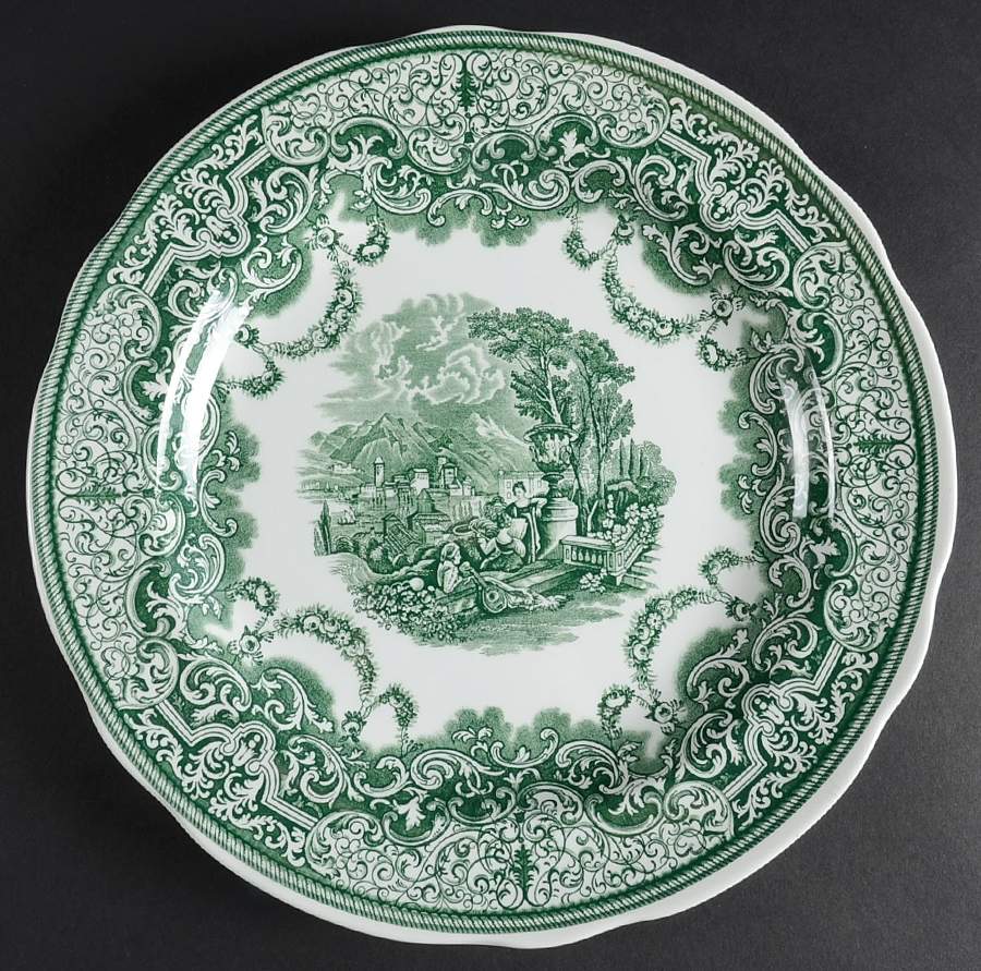 Archive Collection Green Dinner Plate by Spode-1