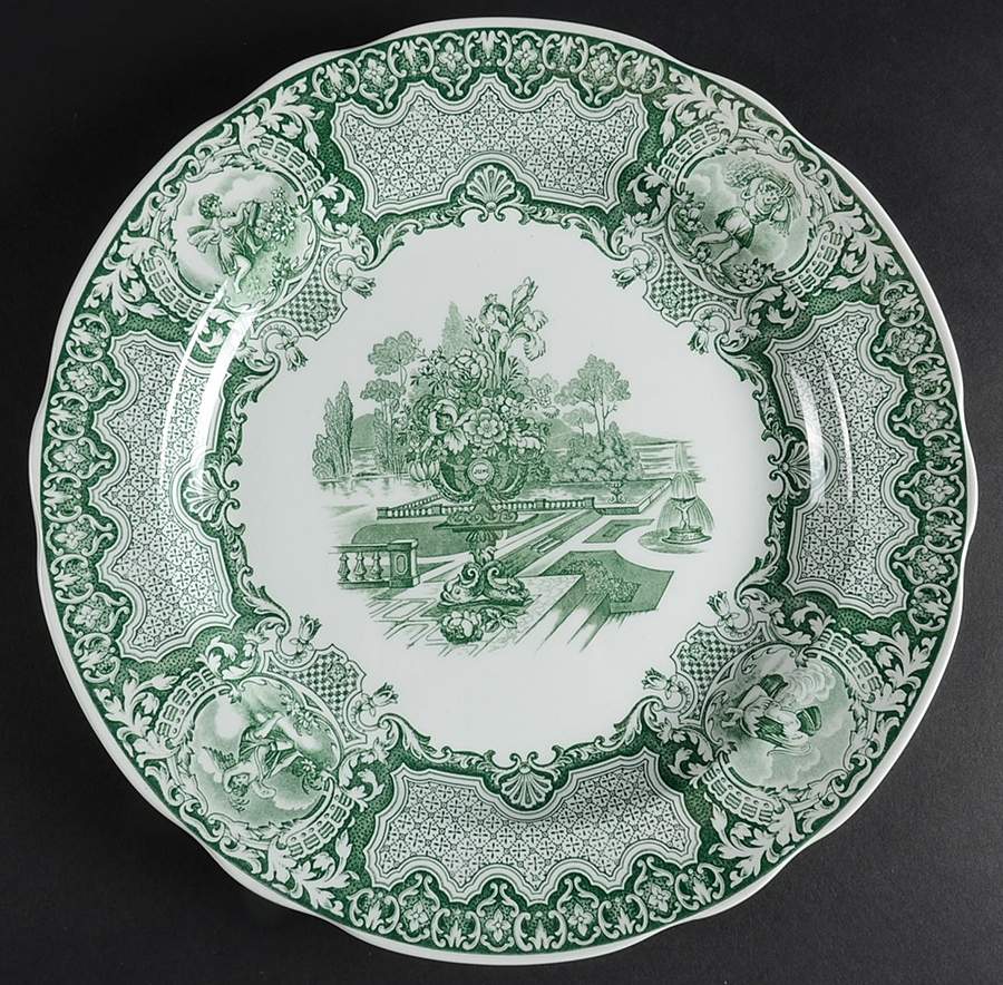 Archive Collection Green Dinner Plate by Spode-1