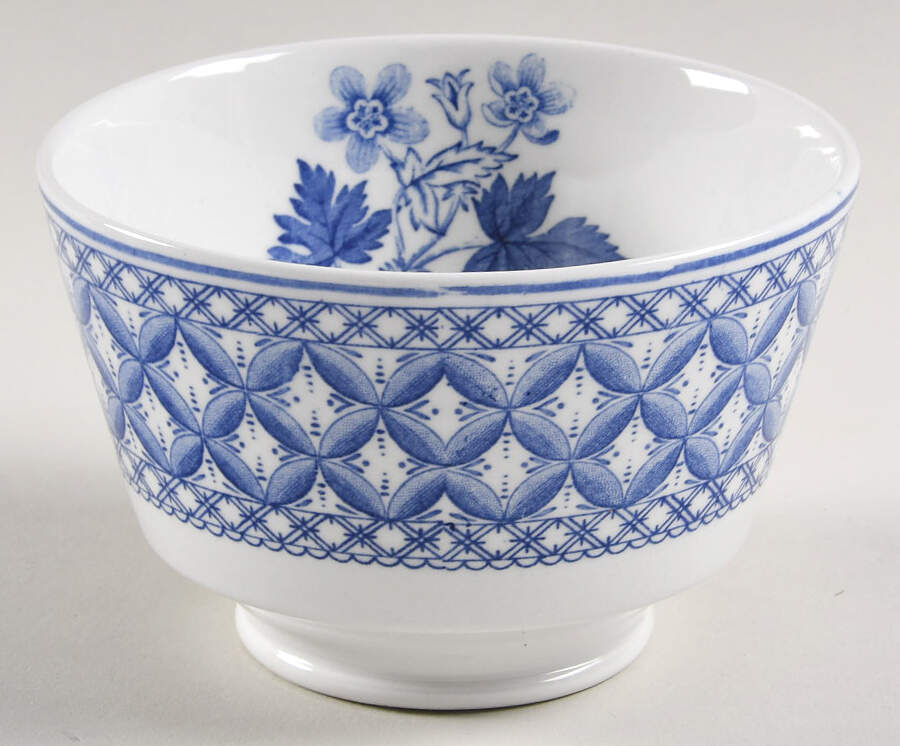 Blue Geranium Open Sugar Bowl by Spode-1
