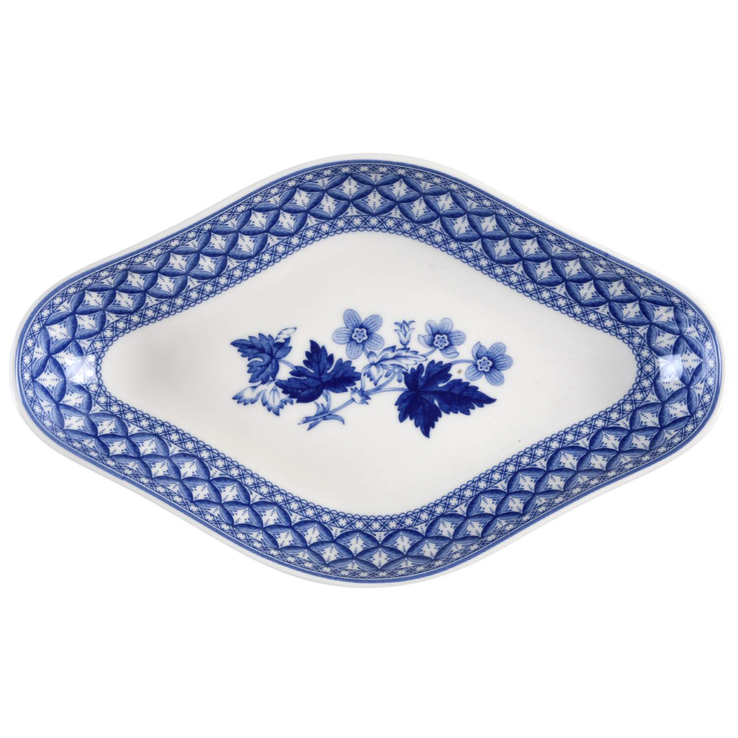Blue Geranium Pickle Dish by Spode-1