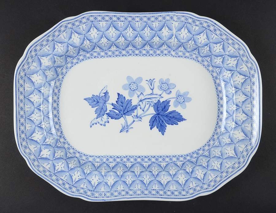 Blue Geranium 12" Oval Serving Platter by Spode-1