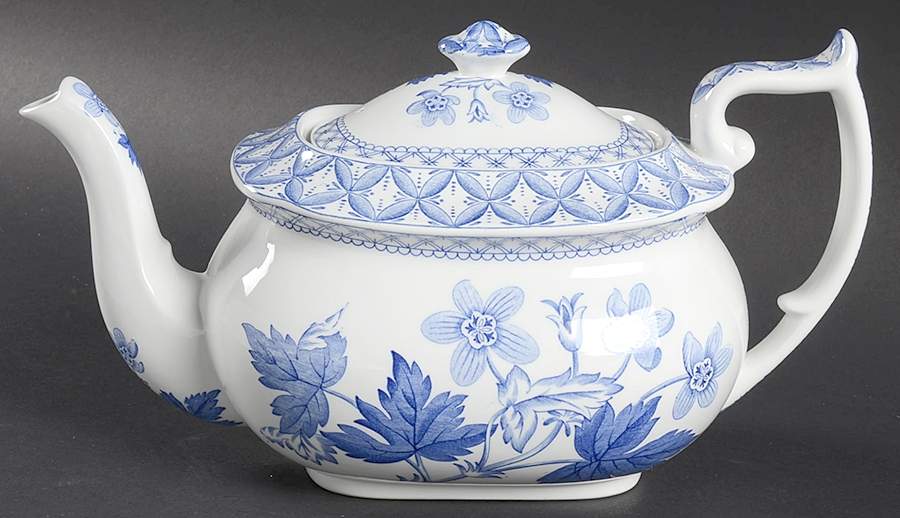 Blue Geranium Teapot & Lid by Spode-1