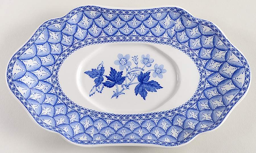 Blue Geranium Underplate for Gravy Boat by Spode-1