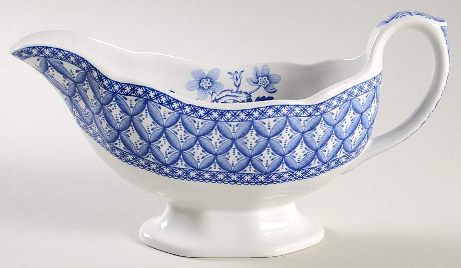 Blue Geranium Gravy Boat by Spode-1