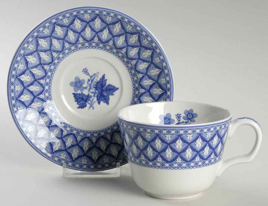 Blue Room Collection Flat Cup & Saucer Set by Spode-1