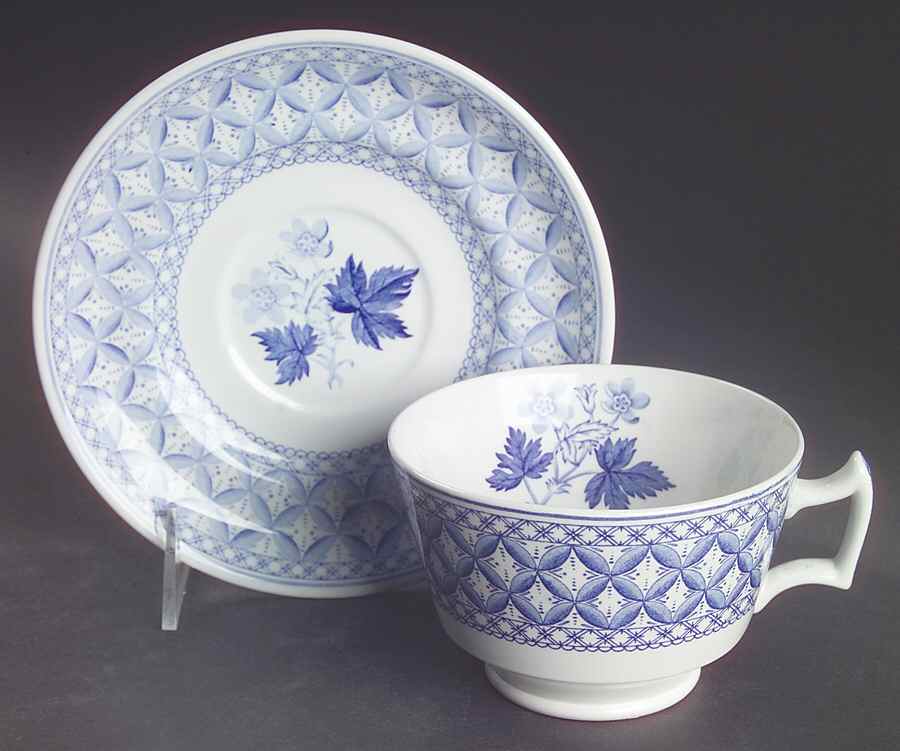 Blue Geranium Breakfast Cup & Saucer Set by Spode-1