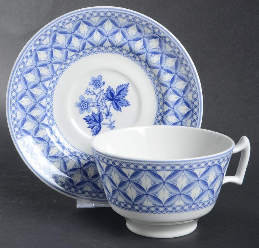 Blue Geranium Breakfast Cup & Saucer Set by Spode-1