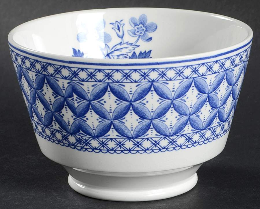 Blue Geranium Open Sugar Bowl by Spode-1