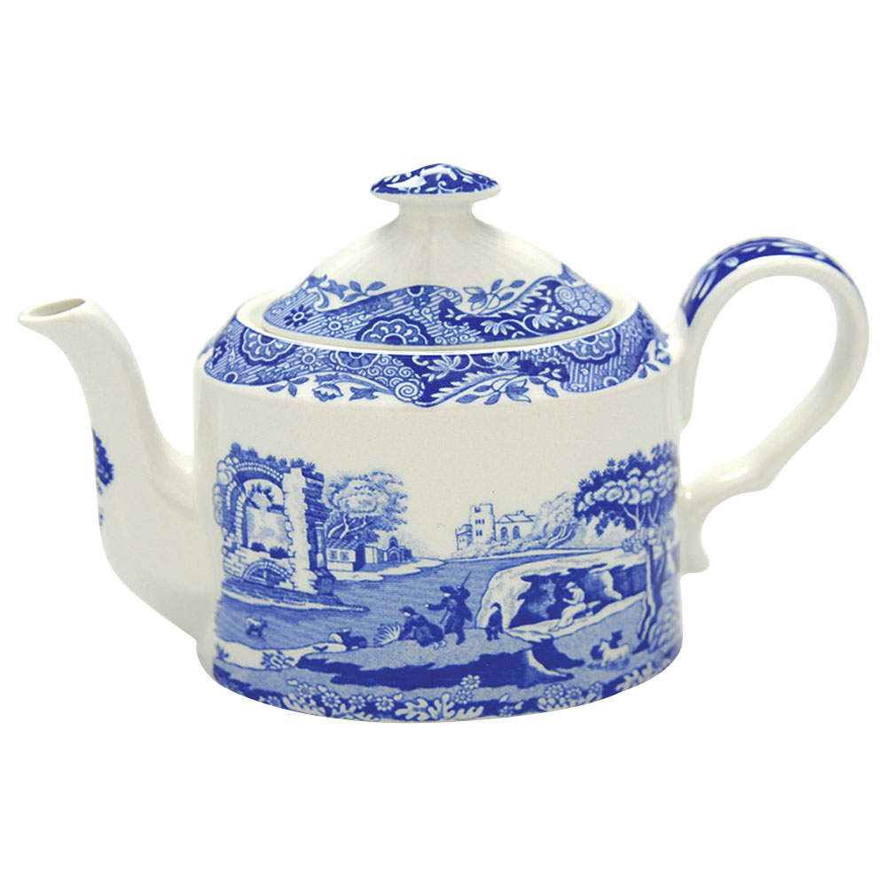 Blue Italian Miniature Teapot & Lid by Spode-1
