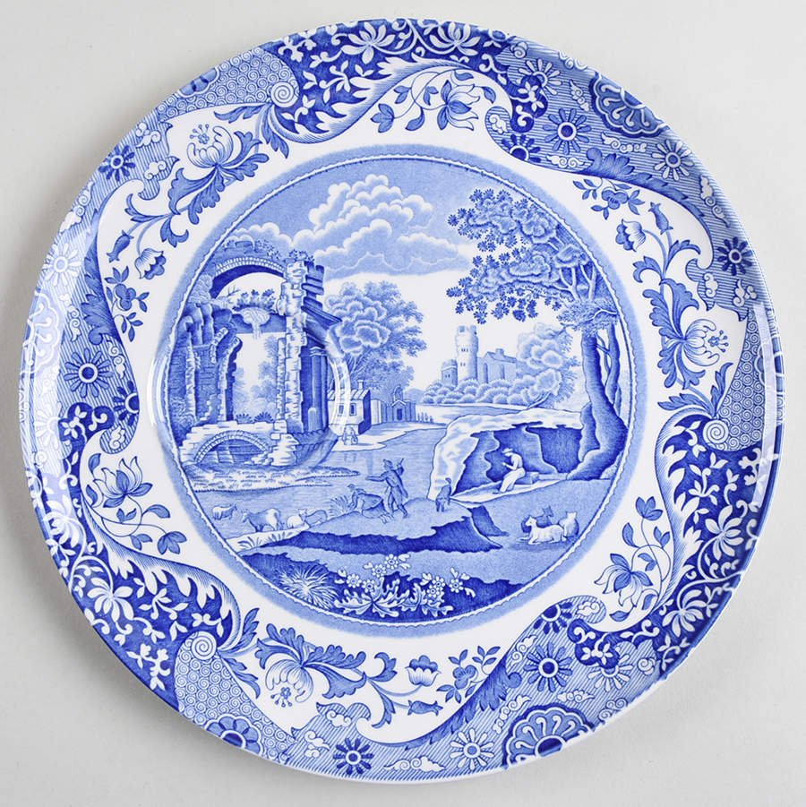 Blue Italian Plate for Bowl & Sandwich Set by Spode-1