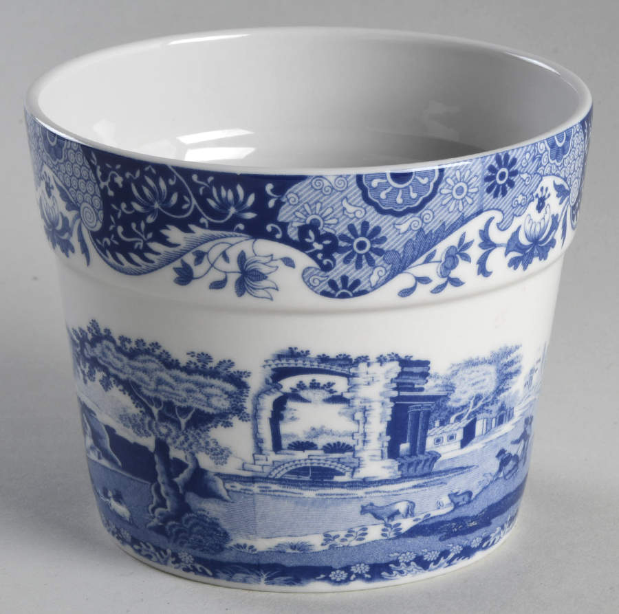 Blue Italian 3" Flower Pot by Spode-1