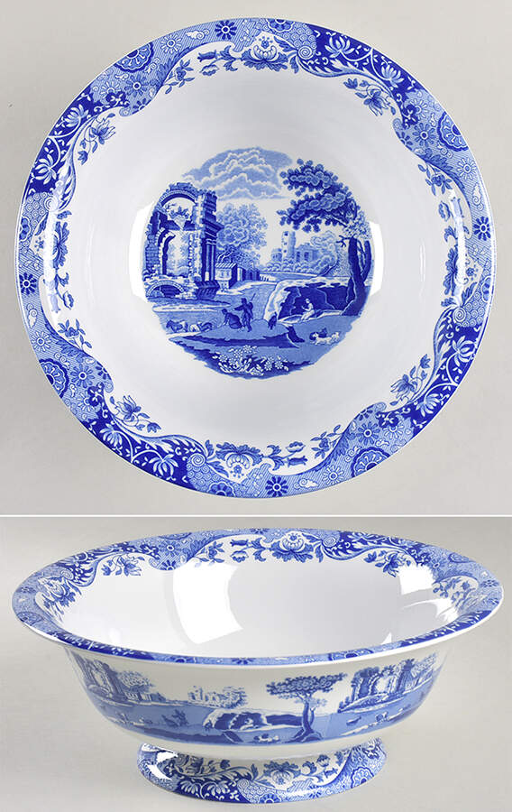 Blue Italian Pitcher and Bowl Set-48 Oz-Bowl Only by Spode-1