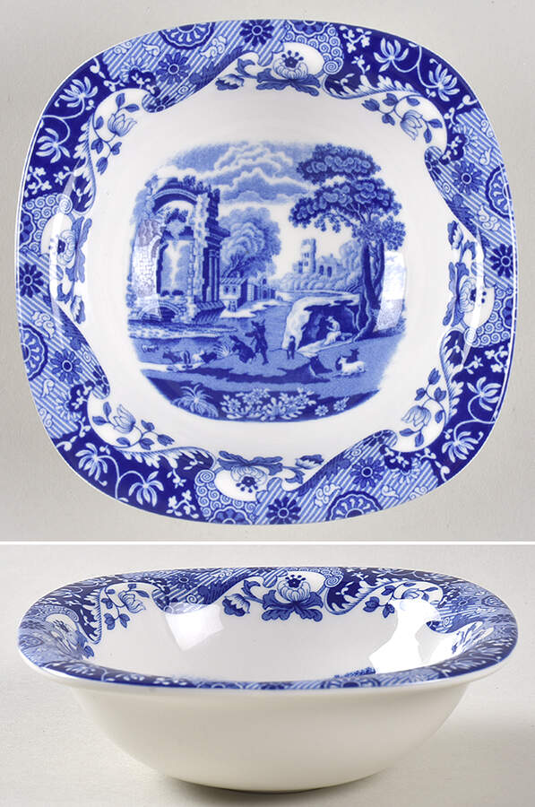 Blue Italian 5" Square Dish by Spode-1