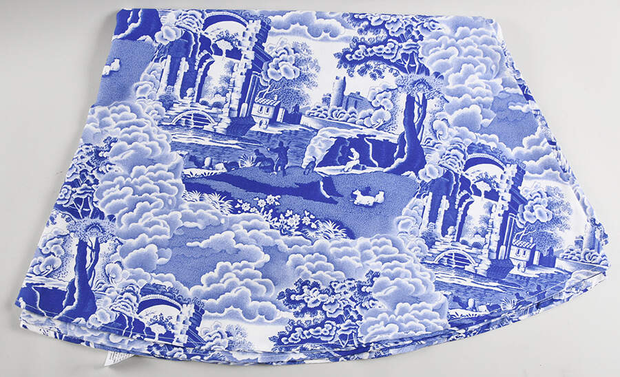 Blue Italian 70" Round Tablecloth by Spode-1
