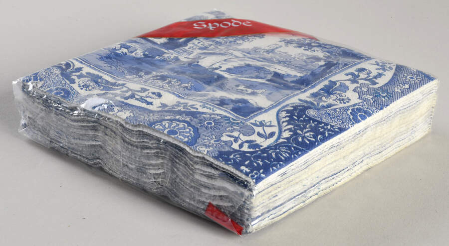 Blue Italian Package of Paper Beverage Napkins by Spode-1