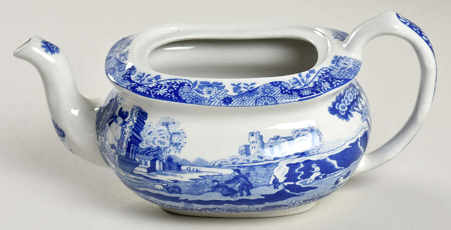 Blue Italian Individual Teapot No Lid by Spode-1