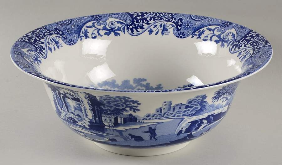 Blue Italian 200 Anniversary Salad Serving Bowl by Spode-1