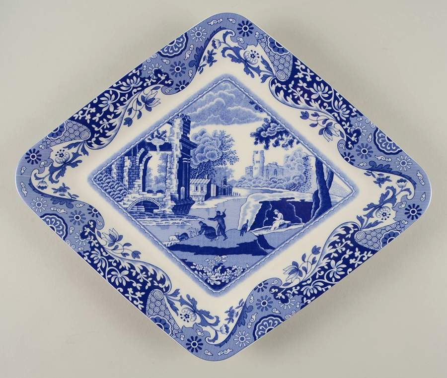 Blue Italian 200 Anniversary Underplate for Fruit Strainer by Spode-1