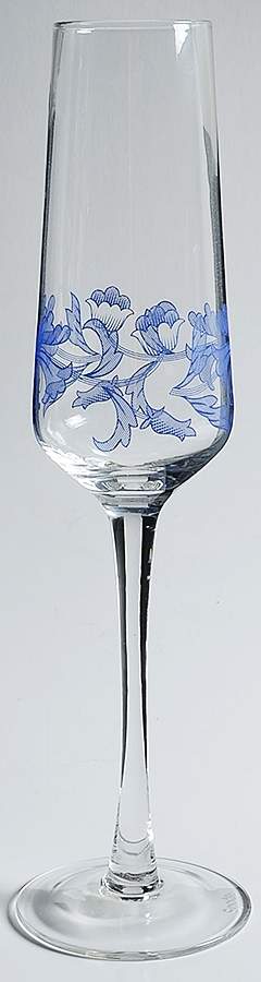 Blue Italian Glassware Champagne Flute by Spode-1