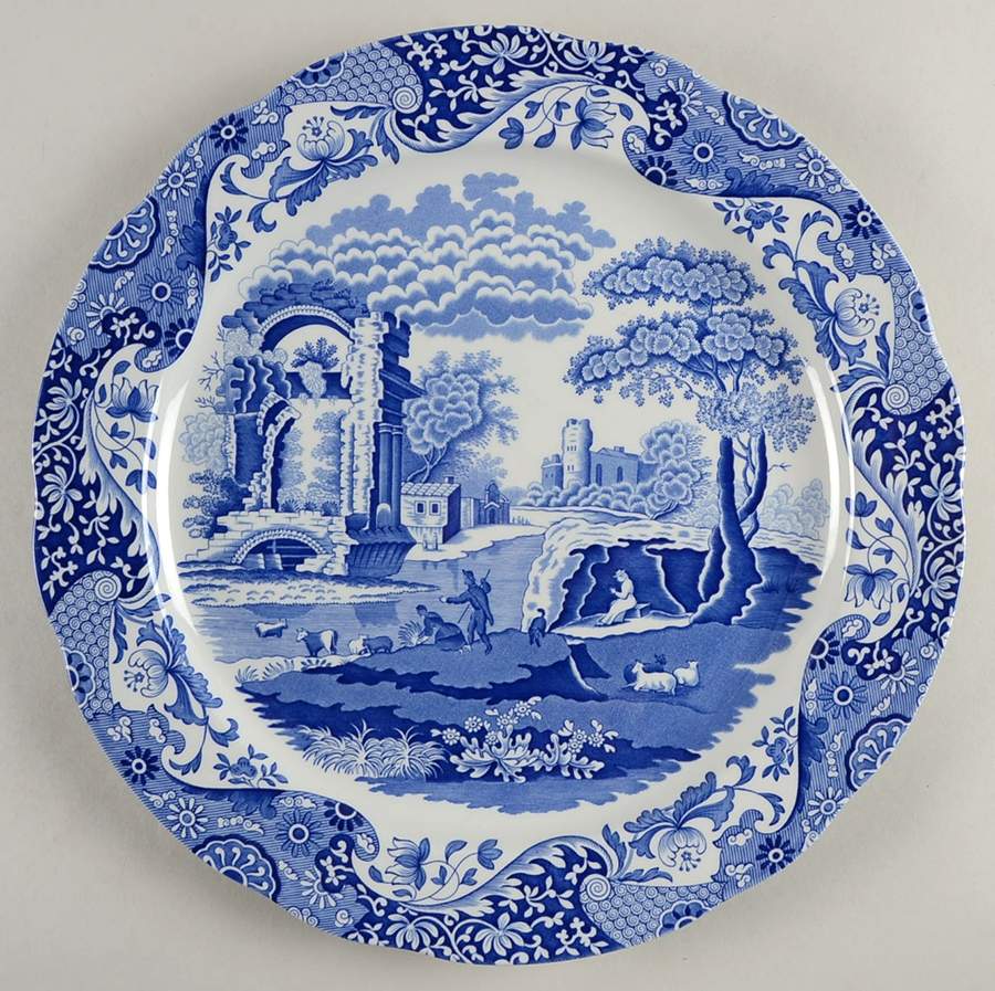 Blue Italian Service Plate (Charger) by Spode-1
