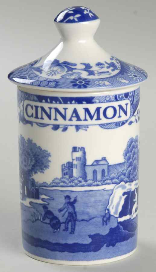 Blue Italian Spice Jar Set Individual Jar & Lid by Spode-1