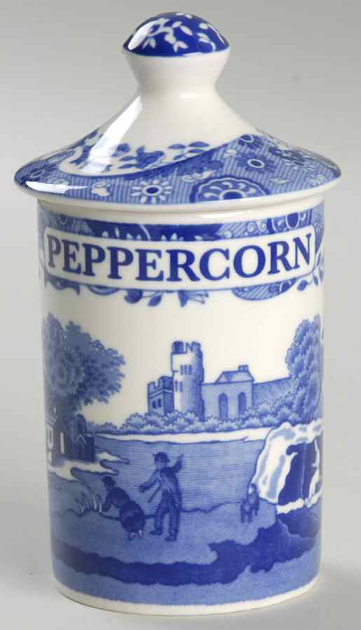 Blue Italian Spice Jar Set Individual Jar & Lid by Spode-1