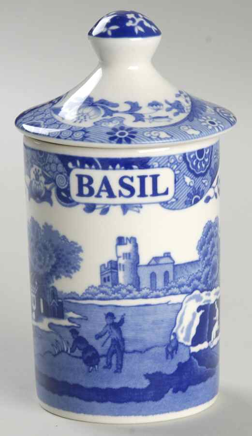 Blue Italian Spice Jar Set Individual Jar & Lid by Spode-1
